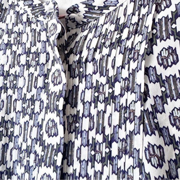 Tory Burch Patterned Long Sleeve Shirt Dress - Picture 5 of 11